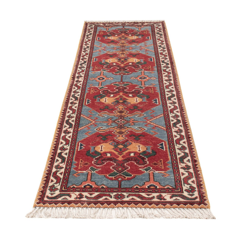 Loper Ziegler Tapijt - Kazak - 287 x 75 cm - blauw