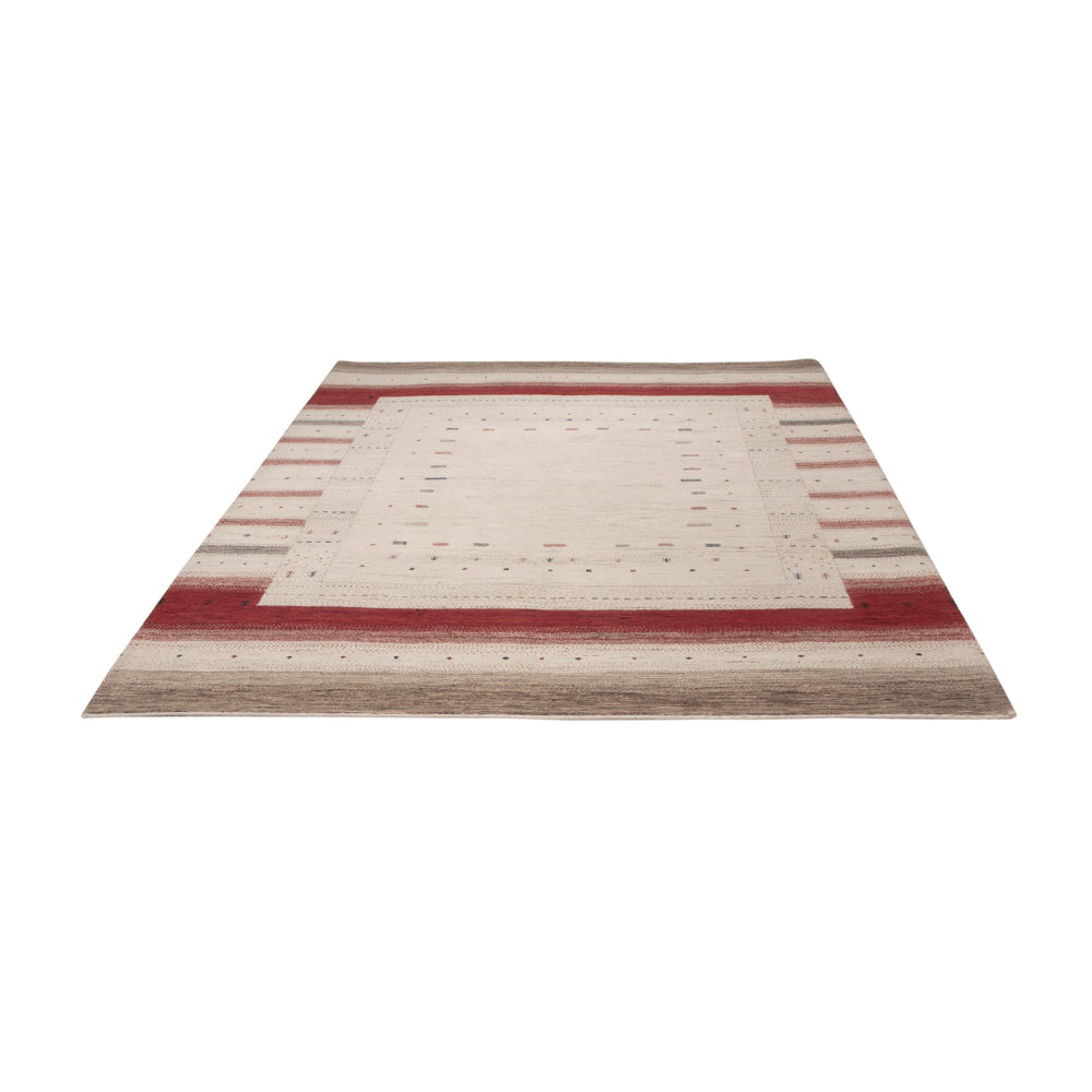 Gabbeh Tapijt - Loribaft Indus - 242 x 176 cm - licht beige
