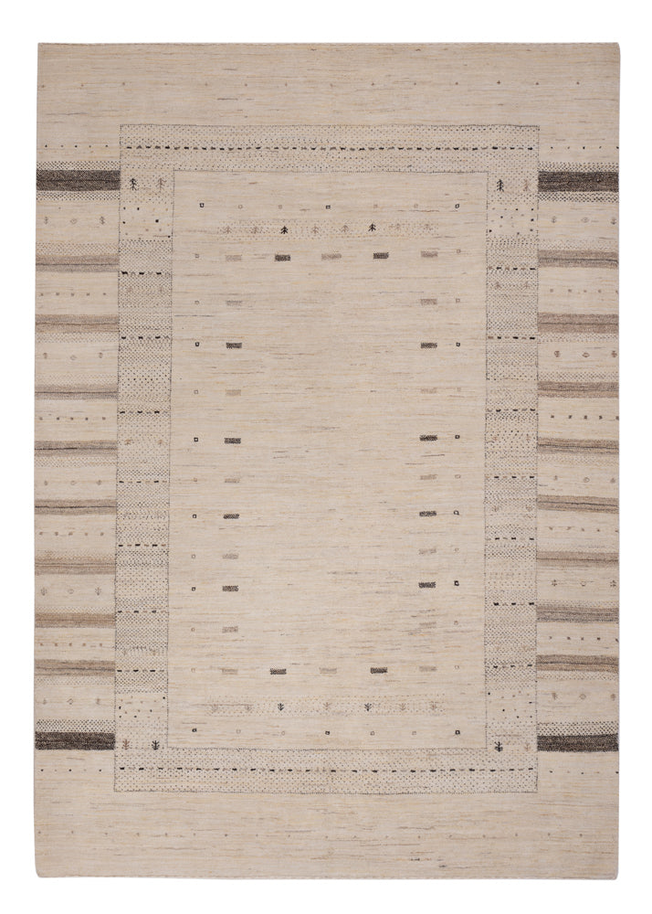 Gabbeh Tapijt - Loribaft Indus - 245 x 174 cm - licht beige
