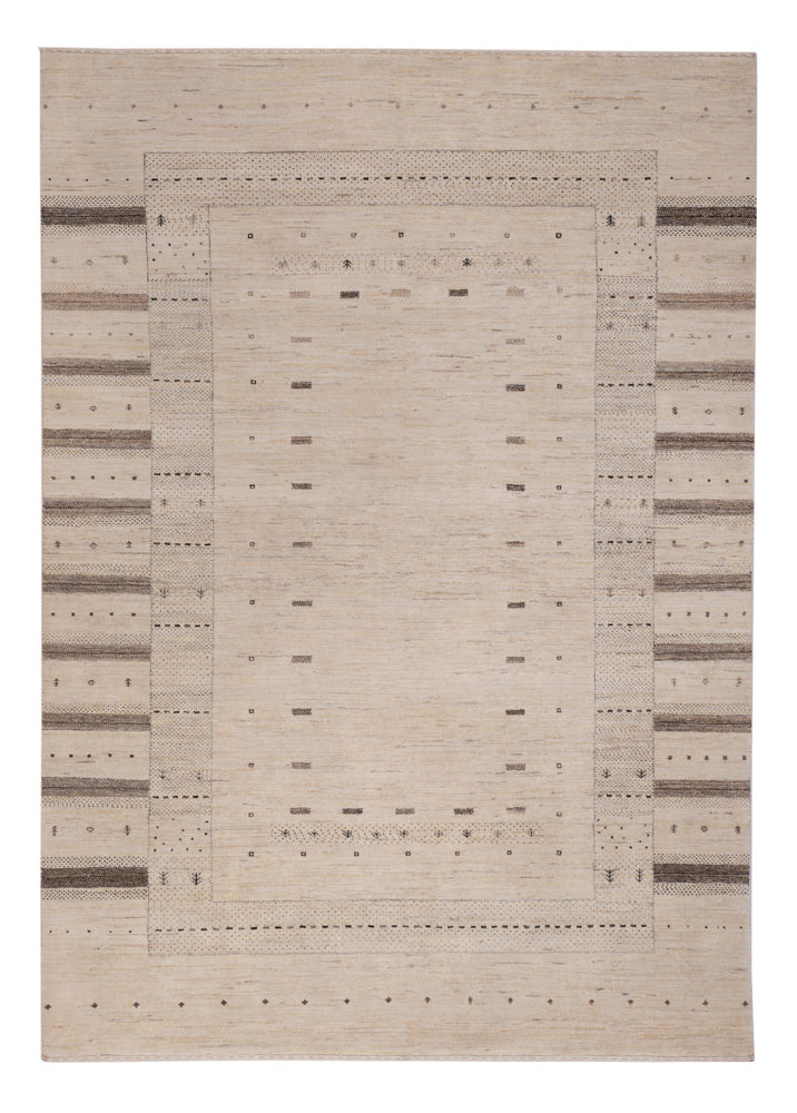 Gabbeh Tapijt - Loribaft Indus - 245 x 174 cm - licht beige