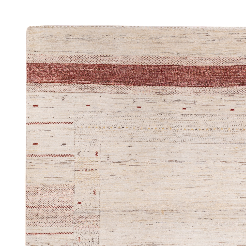 Gabbeh Tapijt - Loribaft Indus vierkant  - 246 x 249 cm - licht beige