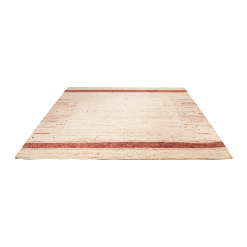 Gabbeh Tapijt - Loribaft Indus vierkant  - 246 x 249 cm - licht beige