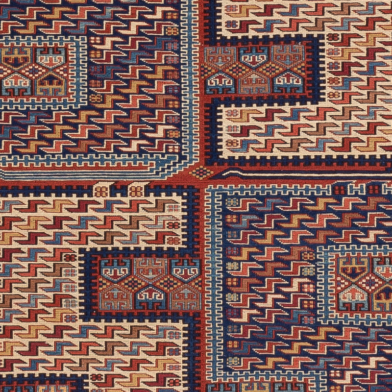 Kelim tapijt - Oosters - Soumak - 212 x 170 cm - veelkleurig