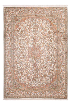 Zijden tapijt - Kashmir Silk - 314 x 219 cm - beige