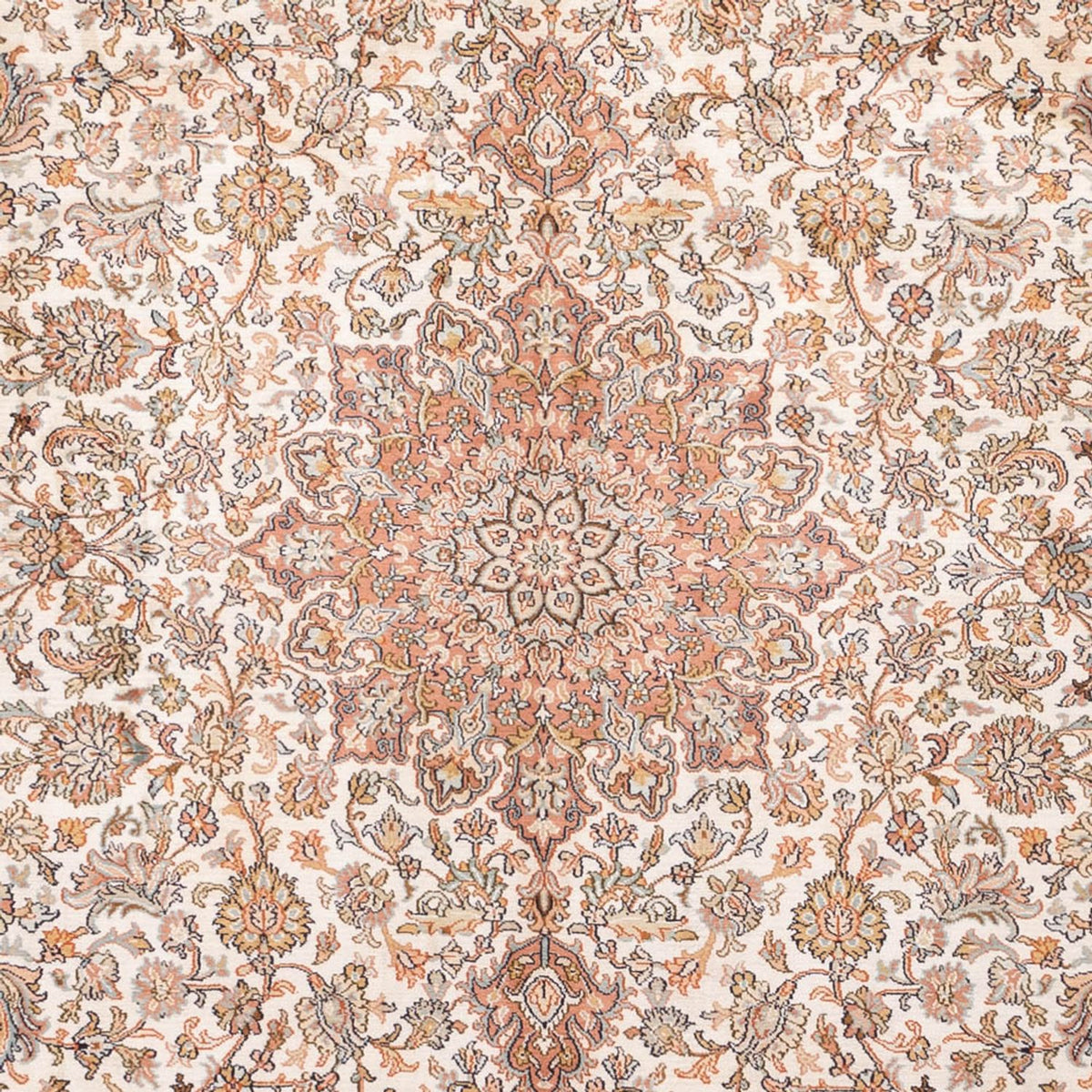 Zijden tapijt - Kashmir Silk - 314 x 219 cm - beige