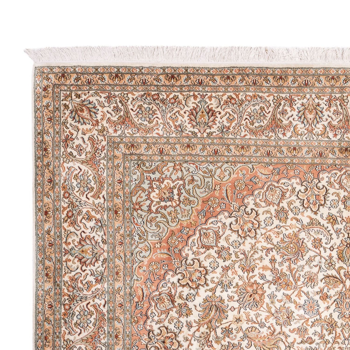 Zijden tapijt - Kashmir Silk - 314 x 219 cm - beige