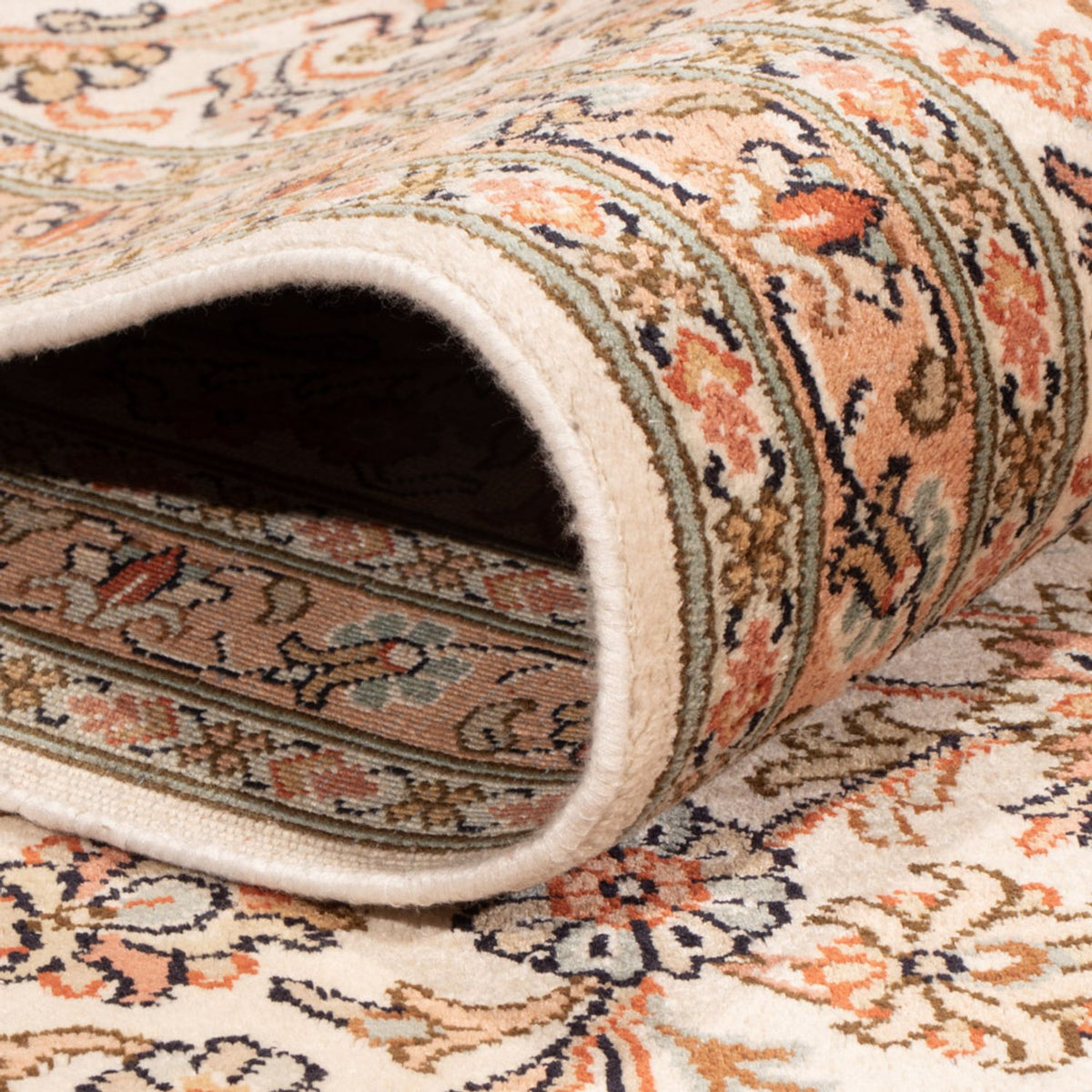 Zijden tapijt - Kashmir Silk - 314 x 219 cm - beige
