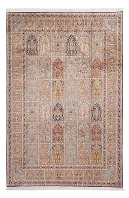 Zijden tapijt - Kashmir Silk - 315 x 214 cm - licht beige