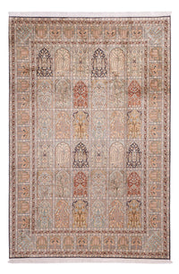 Zijden tapijt - Kashmir Silk - 315 x 214 cm - licht beige