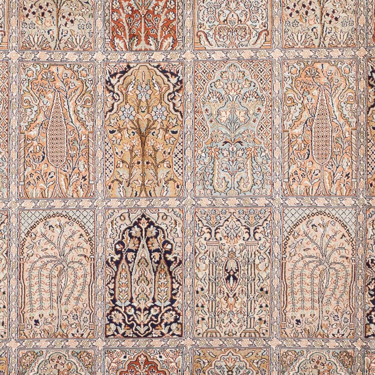 Zijden tapijt - Kashmir Silk - 315 x 214 cm - licht beige