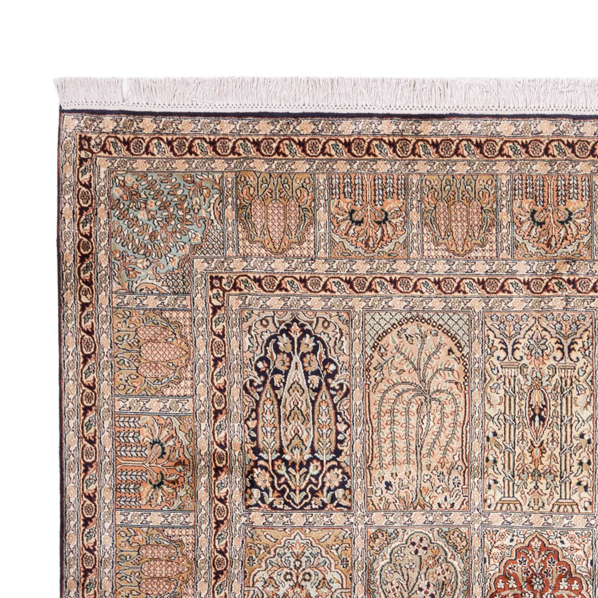 Zijden tapijt - Kashmir Silk - 315 x 214 cm - licht beige