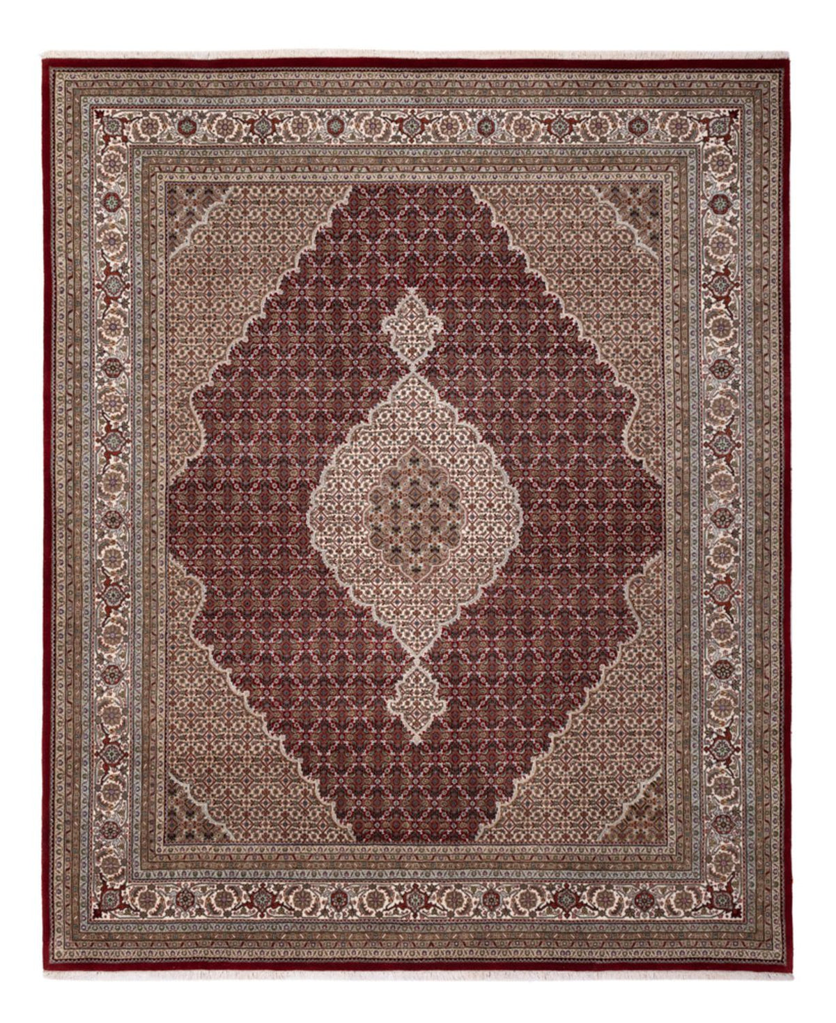 Oosters tapijt - Tabriz - 303 x 253 cm - donker beige