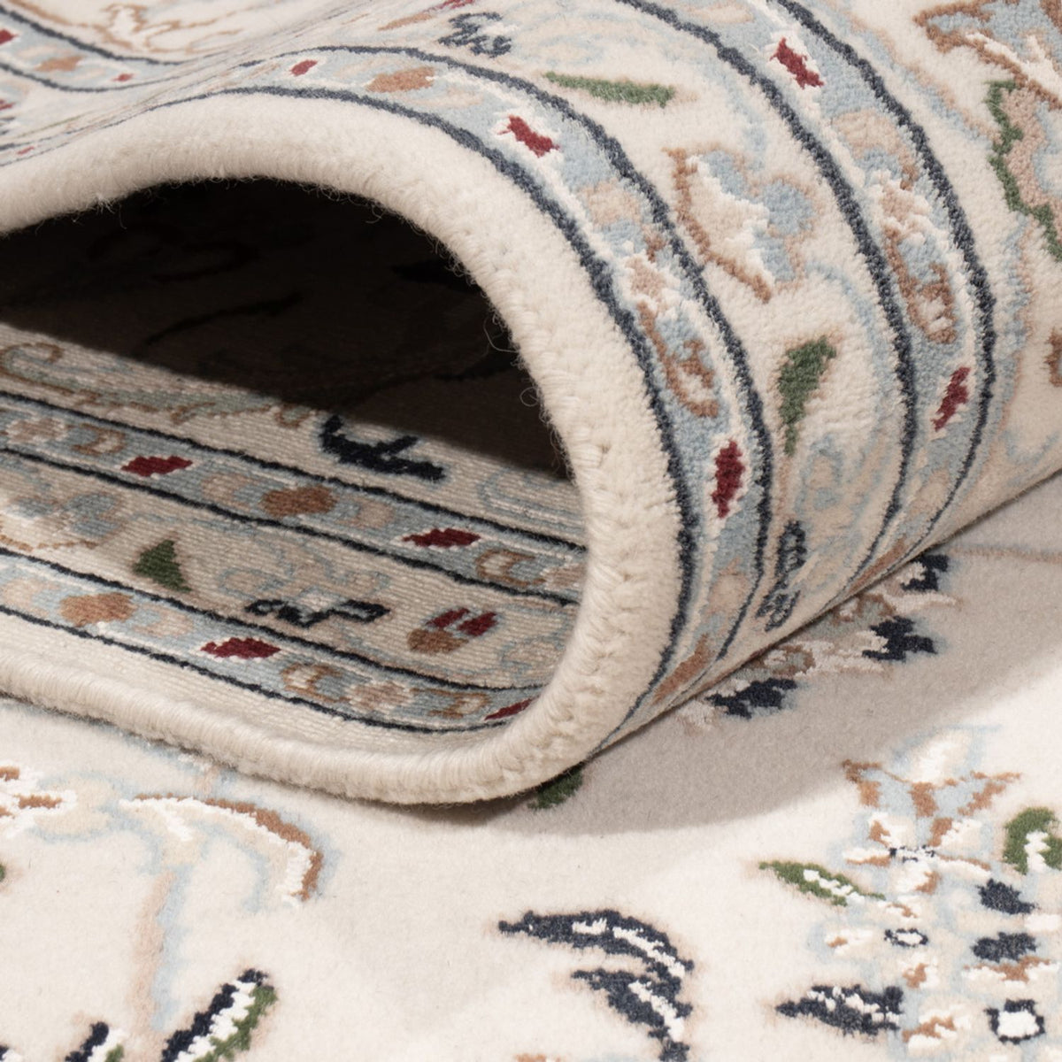 Oosters tapijt - Nain - Indus - 303 x 241 cm - wit  crème