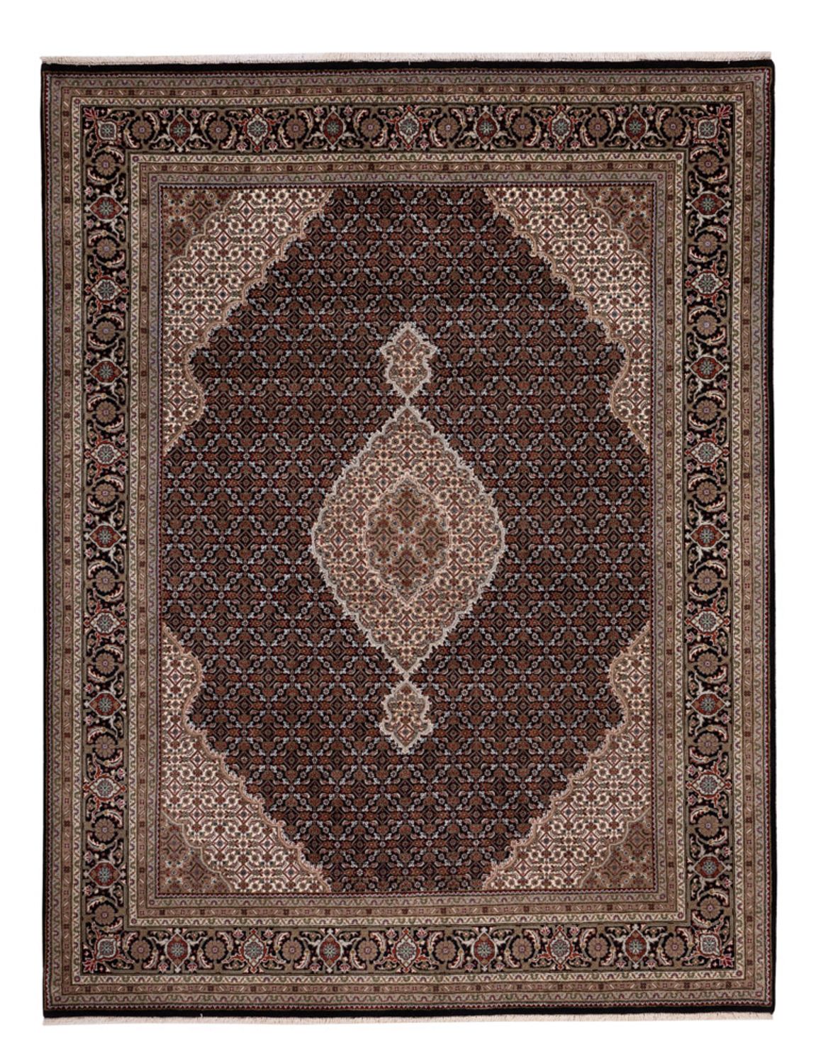 Oosters tapijt - Tabriz - 259 x 203 cm - donker beige