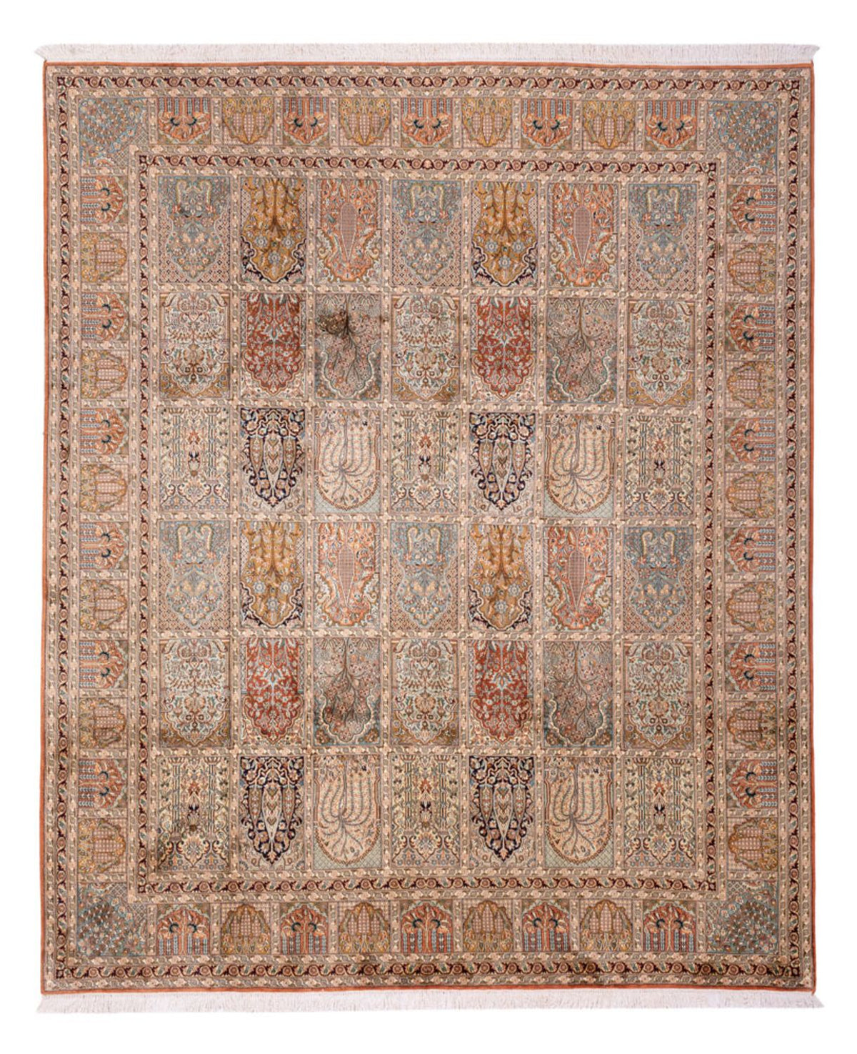 Zijden tapijt - Kashmir Silk - 307 x 250 cm - veelkleurig