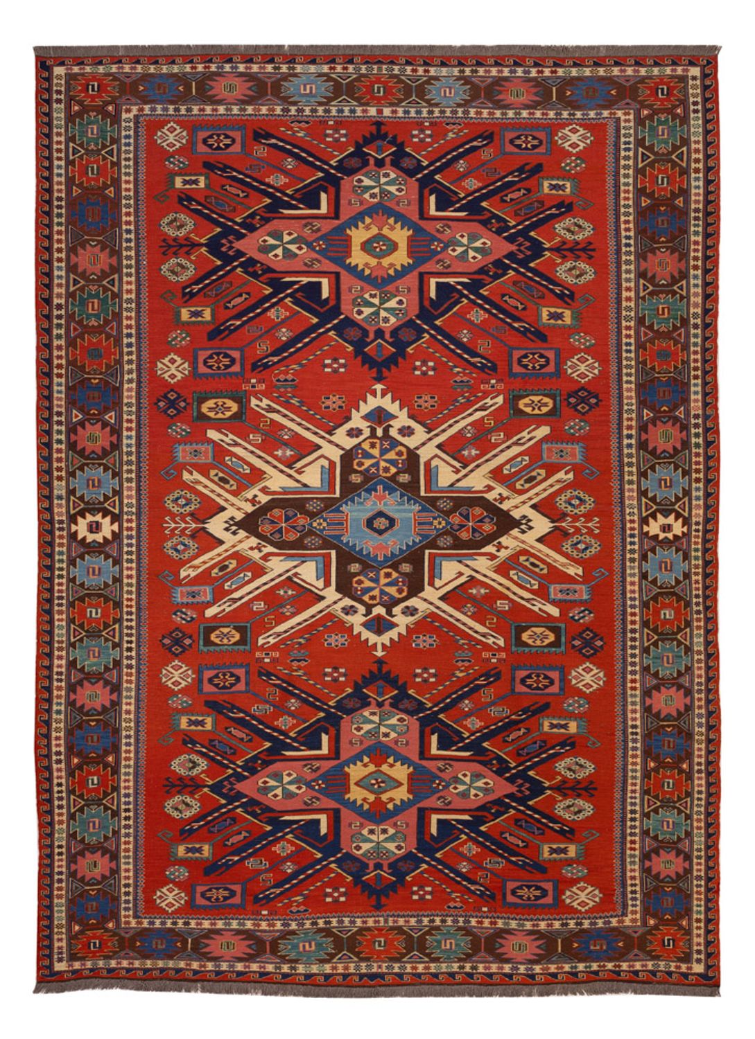 Kelim tapijt - Oosters - Soumak - 282 x 198 cm - rood