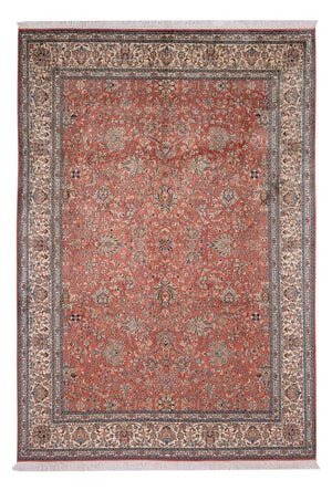 Zijden tapijt - Kashmir Silk - 268 x 184 cm - licht rood