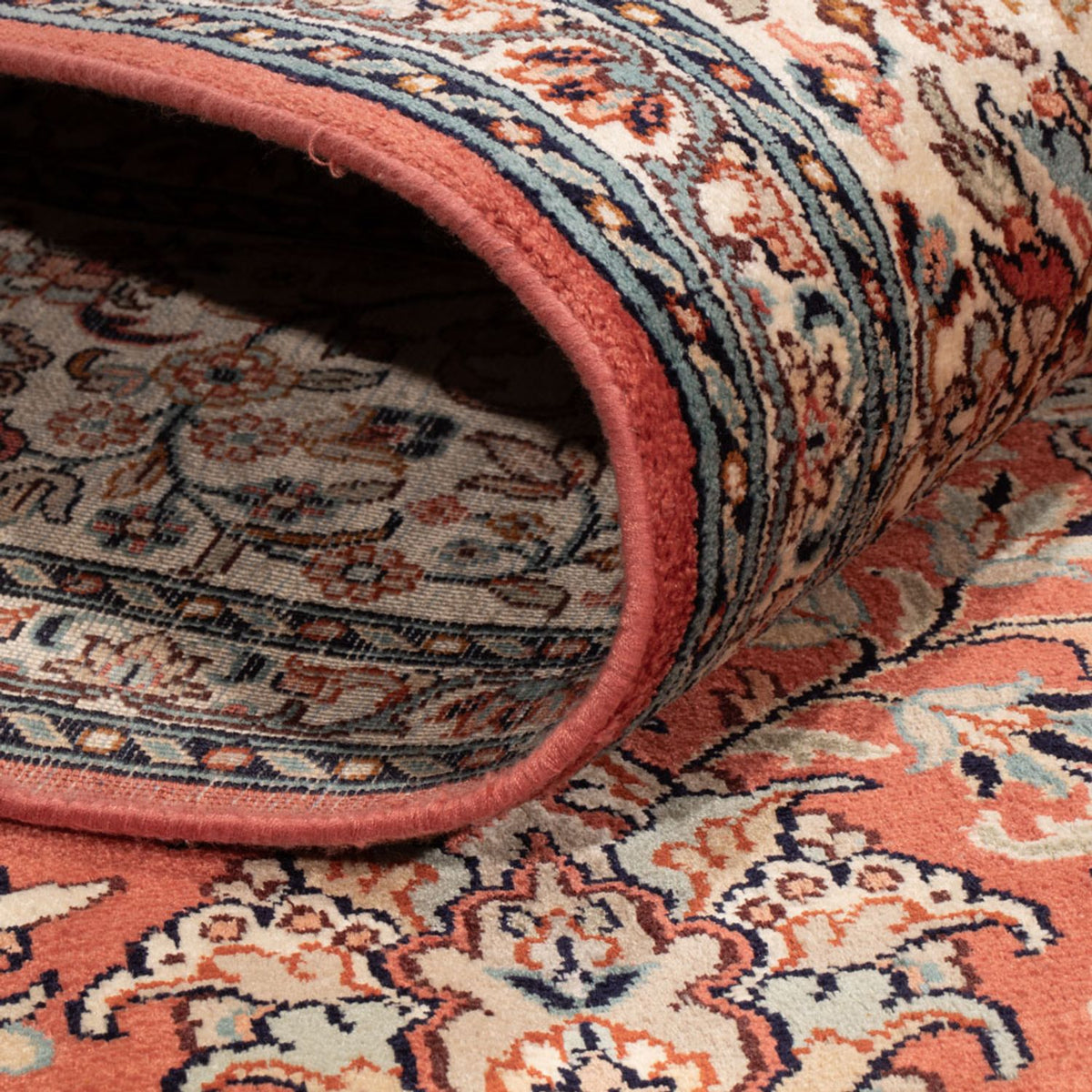 Zijden tapijt - Kashmir Silk - 268 x 184 cm - licht rood