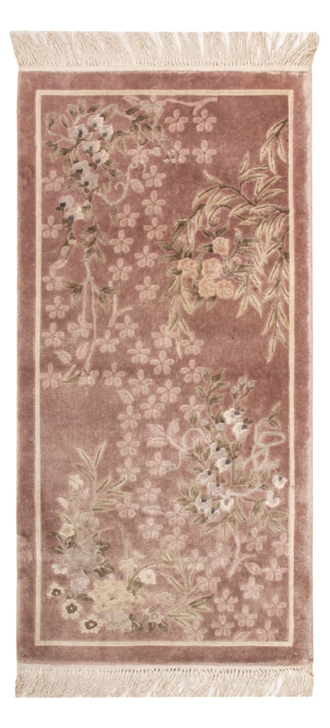 Zijden tapijt - China zijde - 123 x 62 cm - beige
