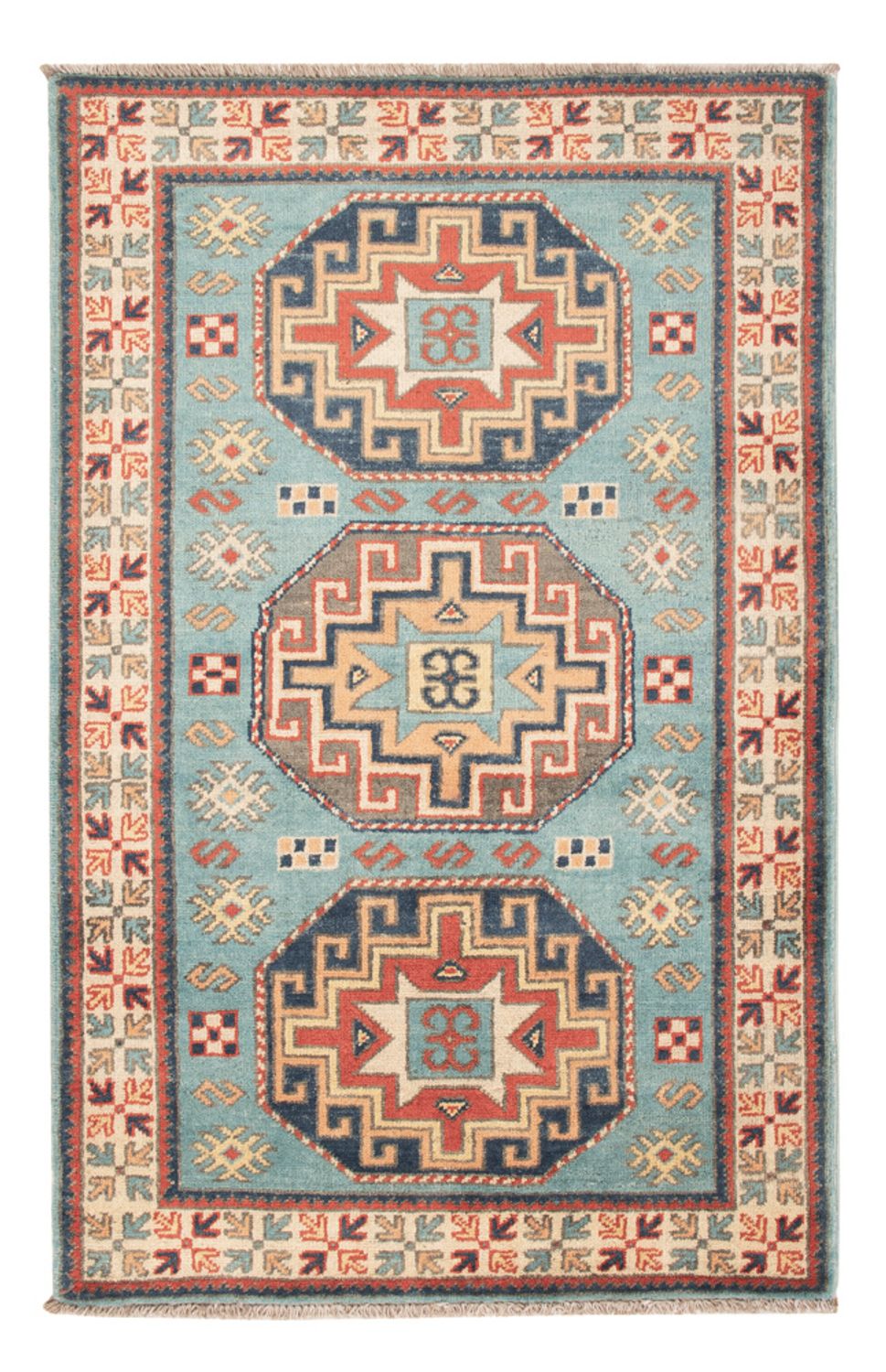 Ziegler Tapijt - Kazak - 124 x 78 cm - lichtblauw