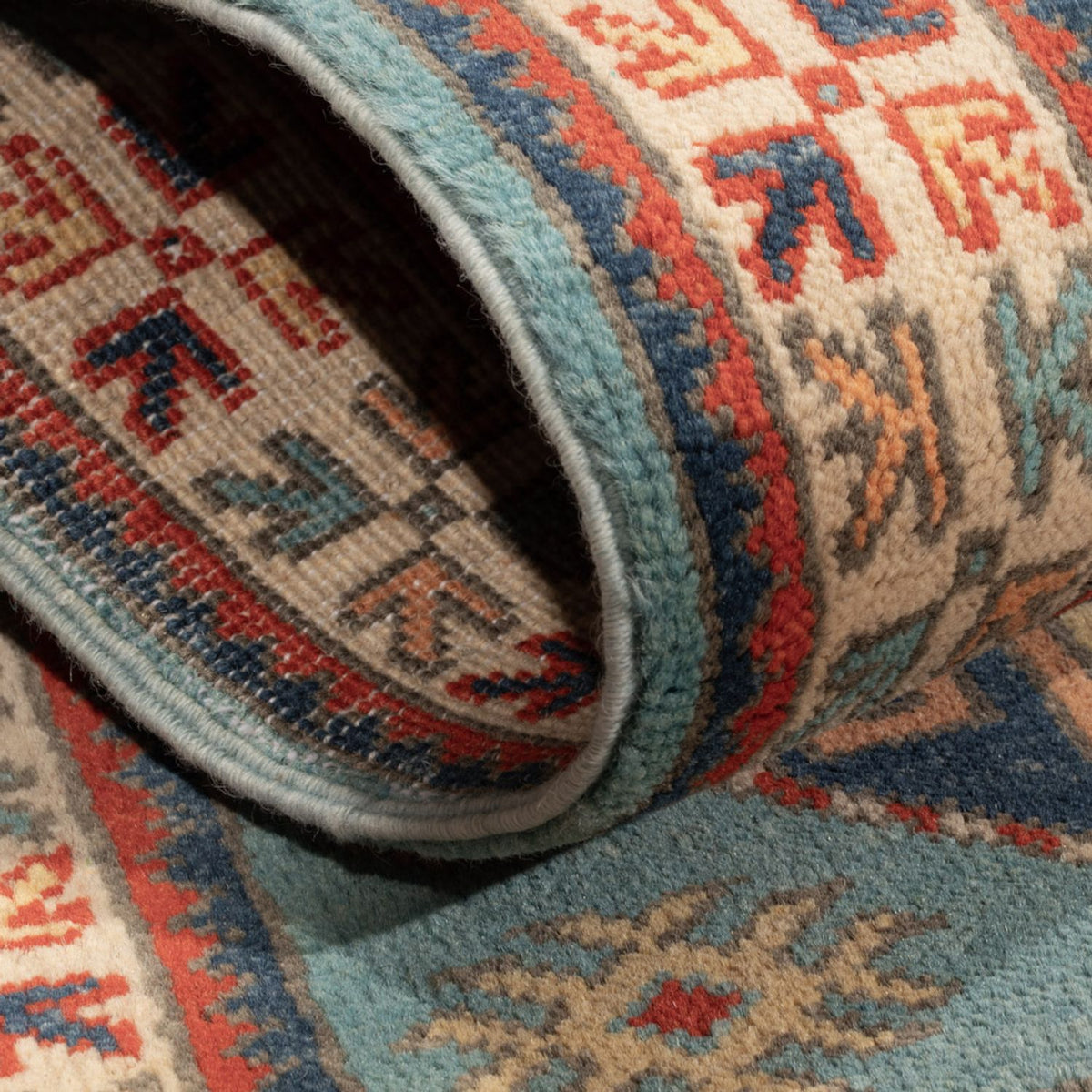 Ziegler Tapijt - Kazak - 124 x 78 cm - lichtblauw