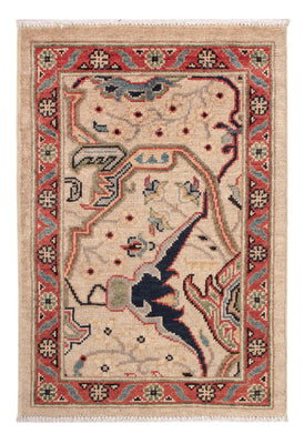 Ziegler Tapijt - Kazak - 89 x 60 cm - donker beige