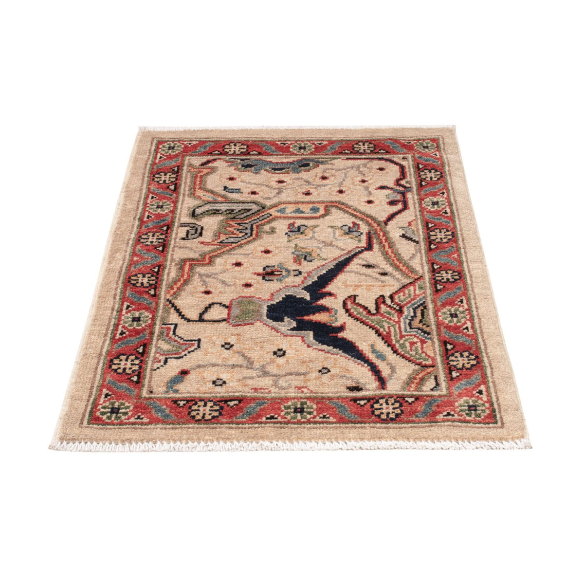 Ziegler Tapijt - Kazak - 89 x 60 cm - donker beige