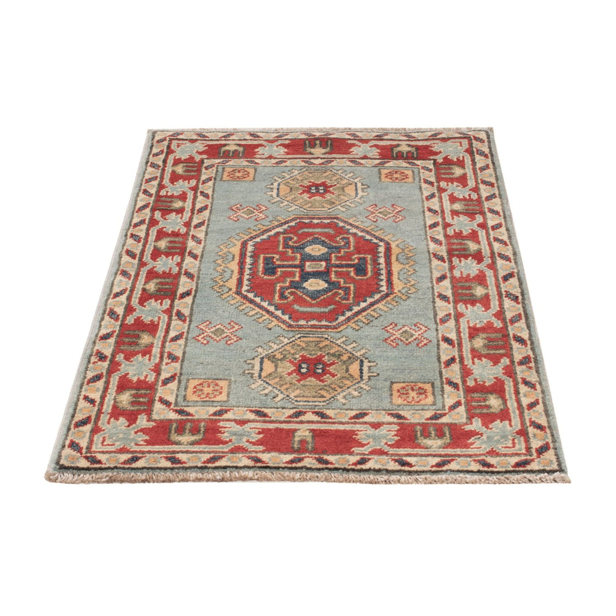 Ziegler Tapijt - Kazak - 96 x 60 cm - lichtblauw