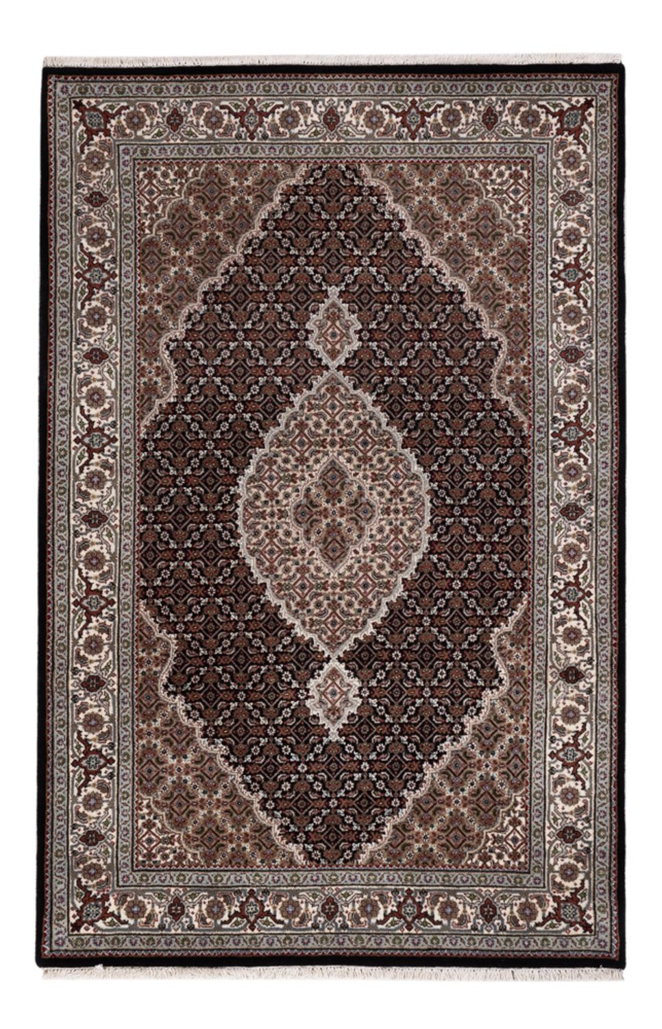 Oosters tapijt - Tabriz - 188 x 123 cm - donker beige