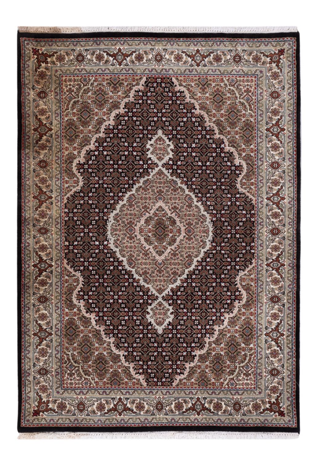 Oosters tapijt - Tabriz - 184 x 127 cm - donker beige