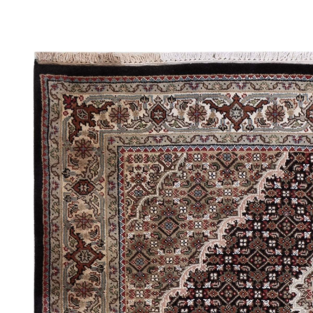 Oosters tapijt - Tabriz - 184 x 127 cm - donker beige