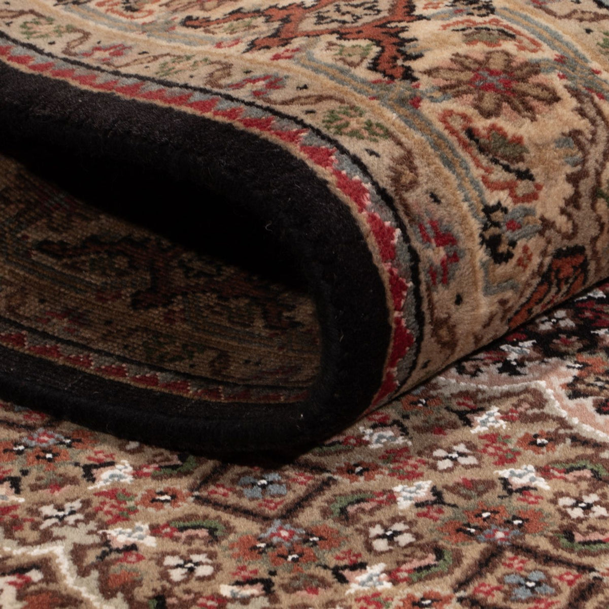 Oosters tapijt - Tabriz - 184 x 127 cm - donker beige