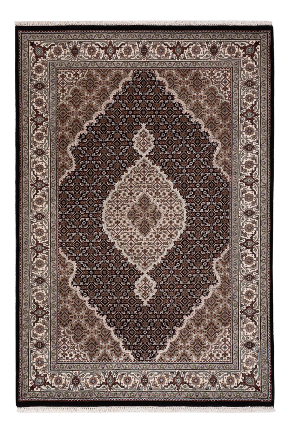 Oosters tapijt - Tabriz - 184 x 124 cm - donker beige