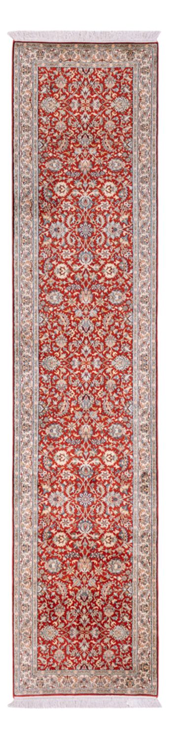 Loper Zijden tapijt - Kashmir Silk - 363 x 79 cm - rood