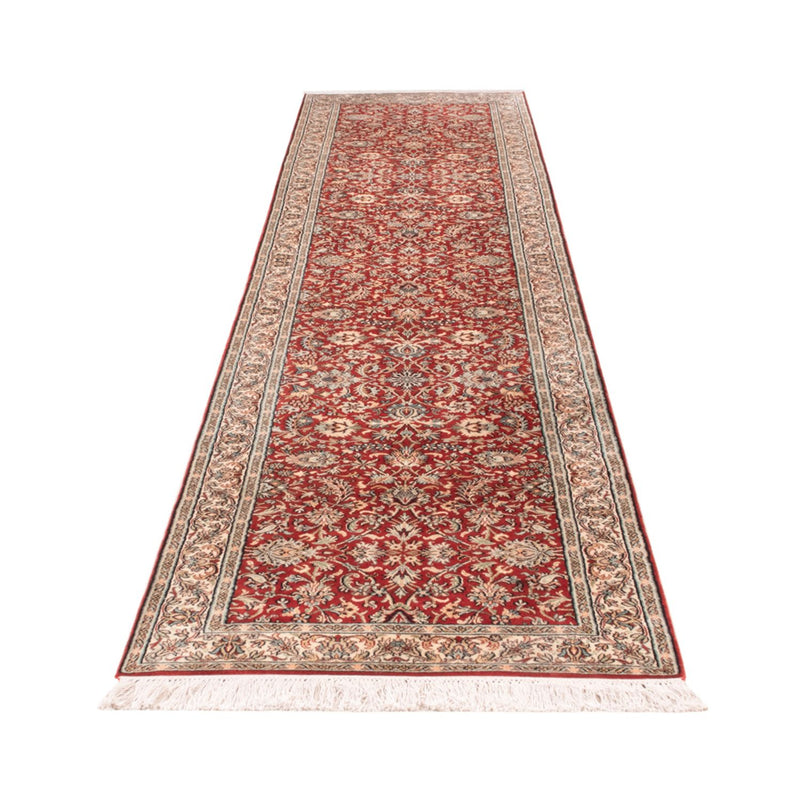 Loper Zijden tapijt - Kashmir Silk - 363 x 79 cm - rood