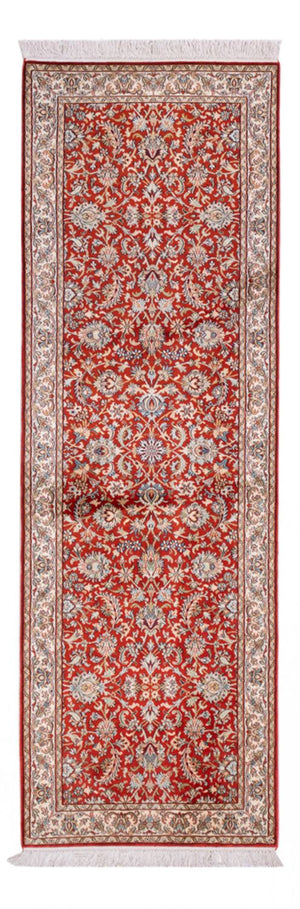 Loper Zijden tapijt - Kashmir Silk - 241 x 76 cm - rood