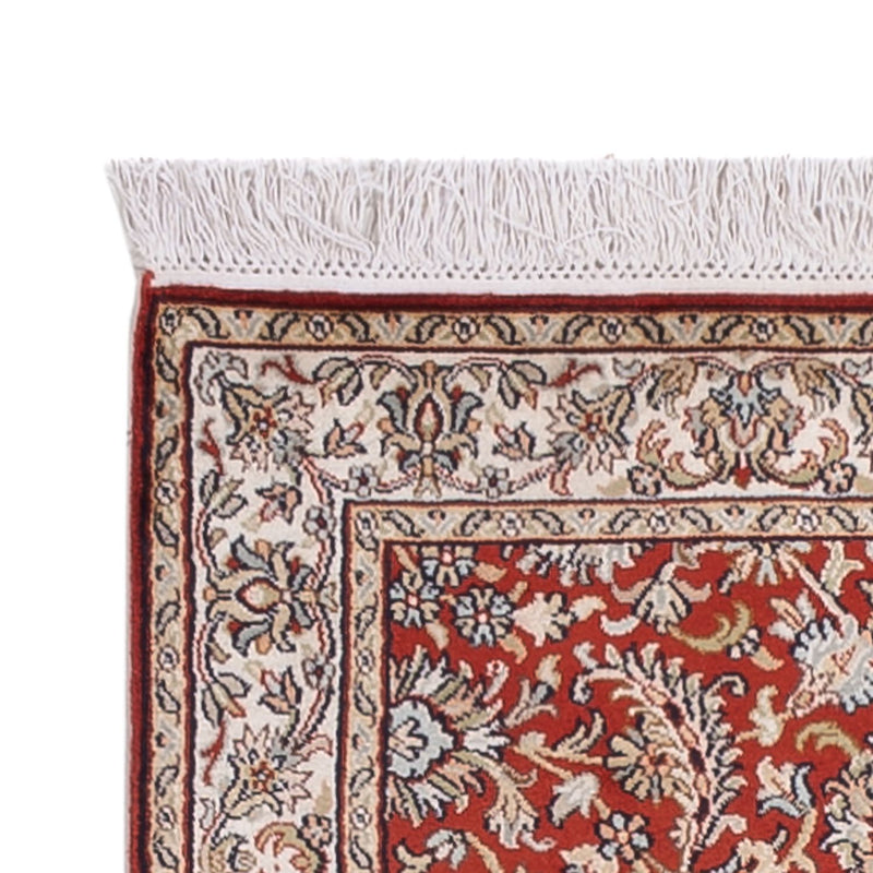 Loper Zijden tapijt - Kashmir Silk - 241 x 76 cm - rood