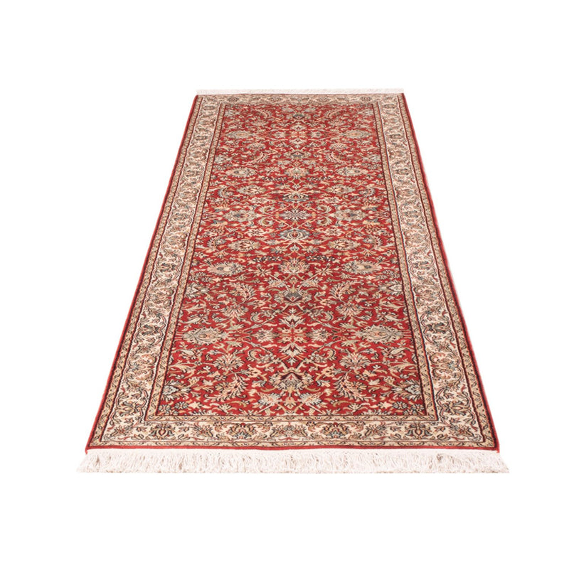 Loper Zijden tapijt - Kashmir Silk - 241 x 76 cm - rood