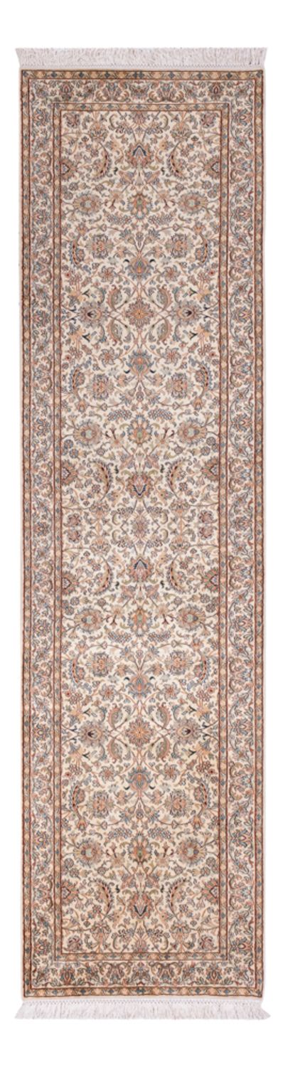 Loper Zijden tapijt - Kashmir Silk - 307 x 77 cm - beige