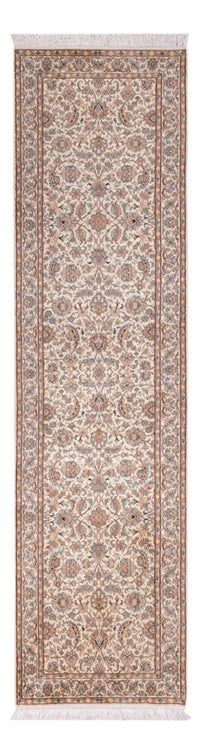 Loper Zijden tapijt - Kashmir Silk - 307 x 77 cm - beige