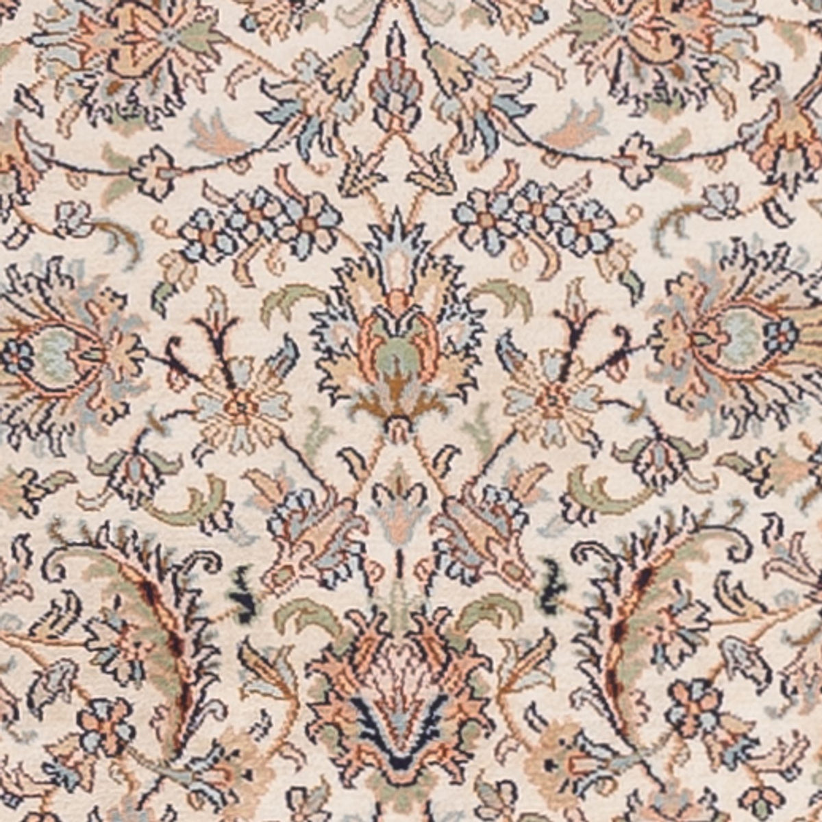 Loper Zijden tapijt - Kashmir Silk - 307 x 77 cm - beige
