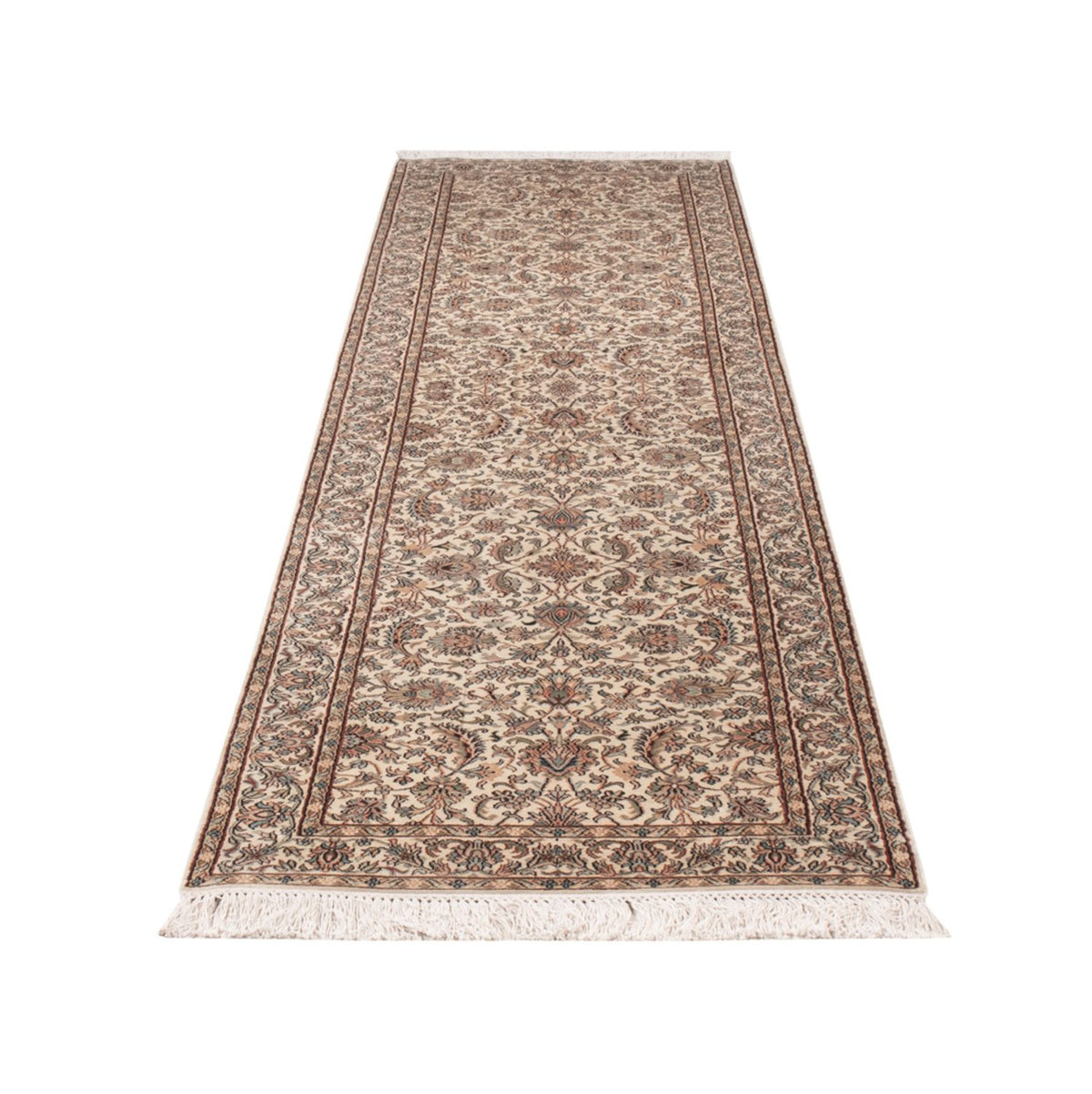 Loper Zijden tapijt - Kashmir Silk - 307 x 77 cm - beige
