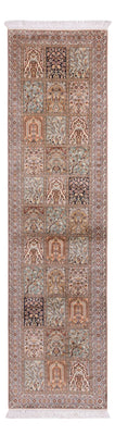Loper Zijden tapijt - Kashmir Silk - 304 x 79 cm - donker beige