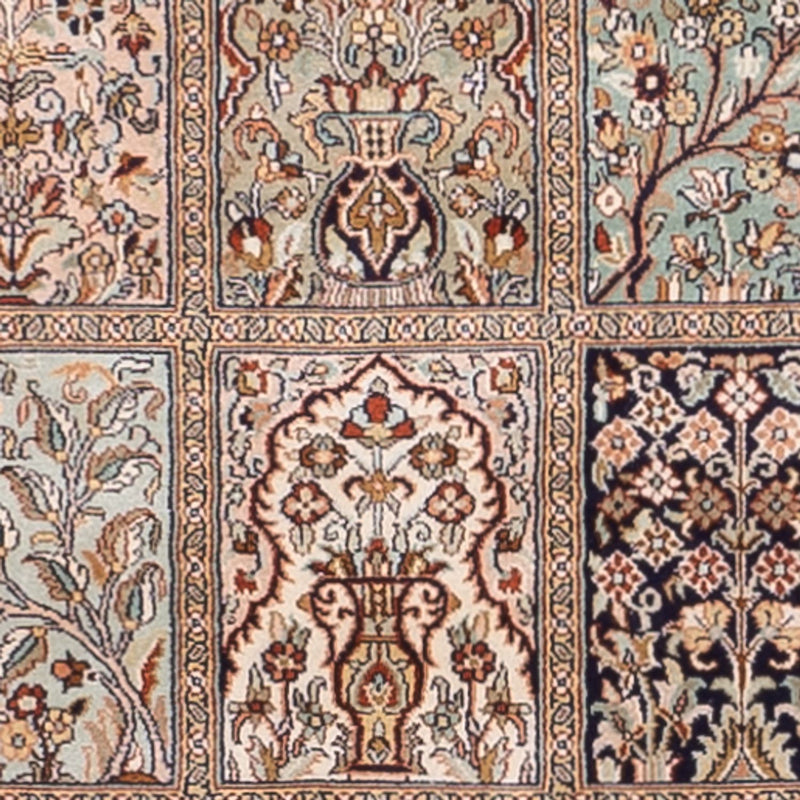 Loper Zijden tapijt - Kashmir Silk - 304 x 79 cm - donker beige