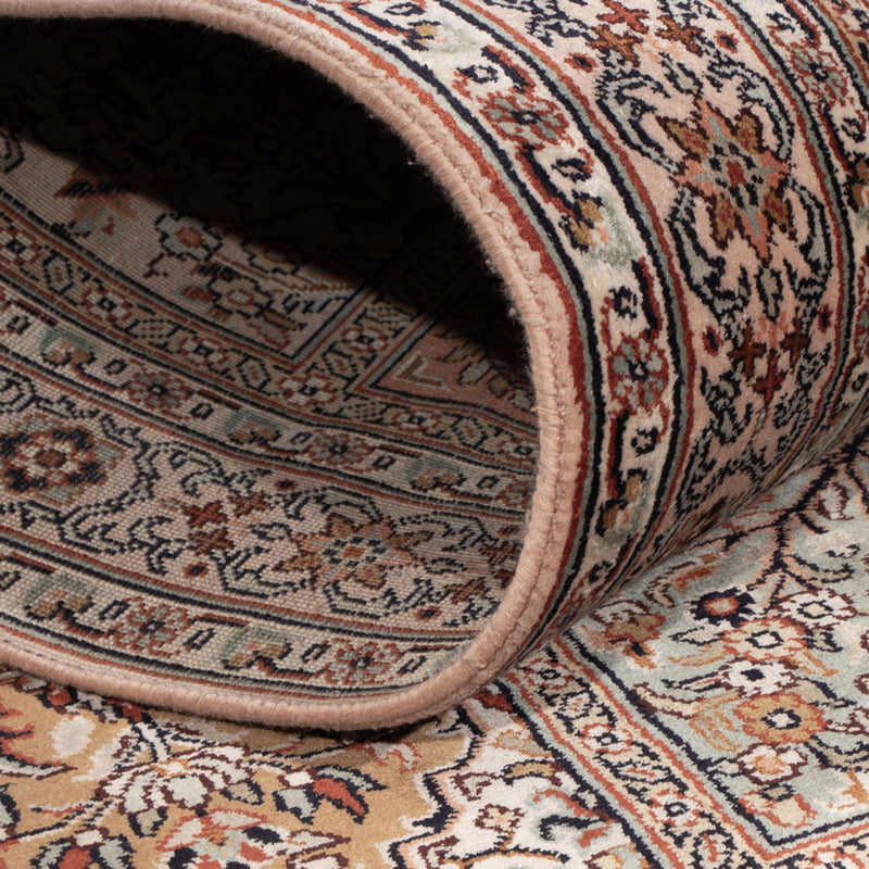 Loper Zijden tapijt - Kashmir Silk - 304 x 79 cm - donker beige