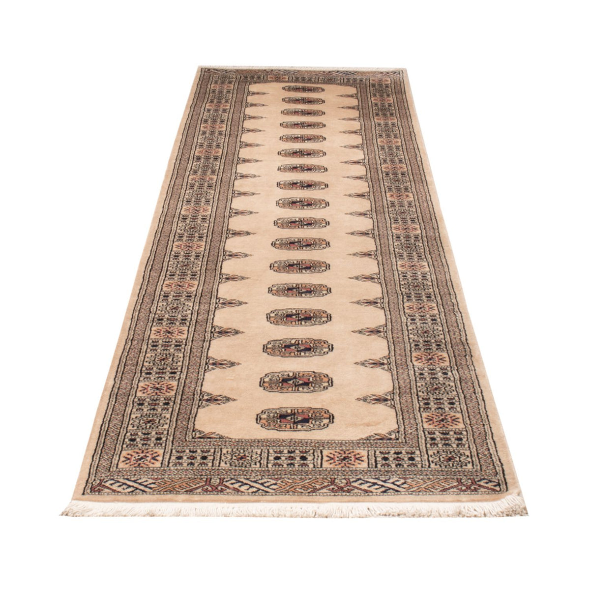 Loper Pakistaans tapijt - 311 x 79 cm - beige