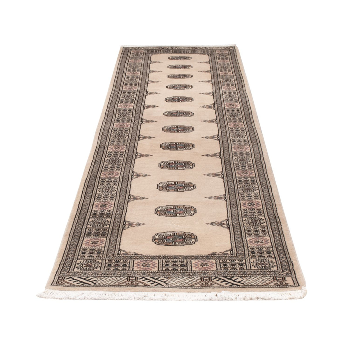 Loper Pakistaans tapijt - 310 x 79 cm - beige