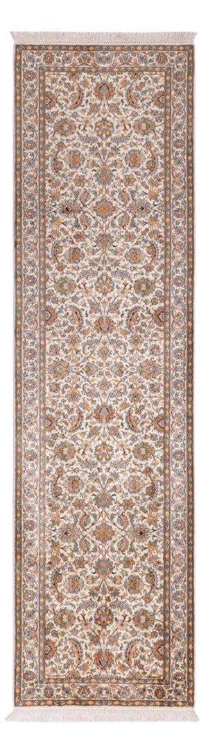 Loper Zijden tapijt - Kashmir Silk - 308 x 80 cm - beige