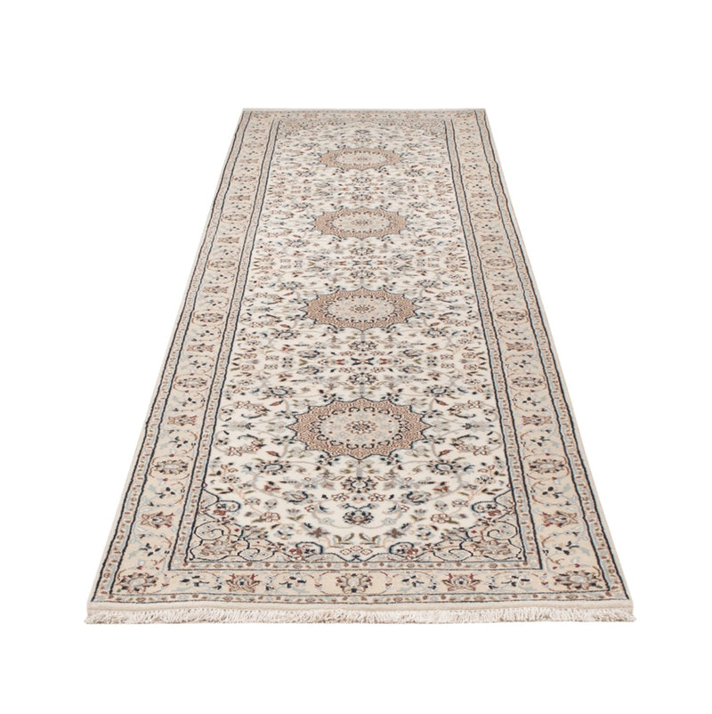 Loper Oosters tapijt - Nain - Indus - 307 x 80 cm - beige