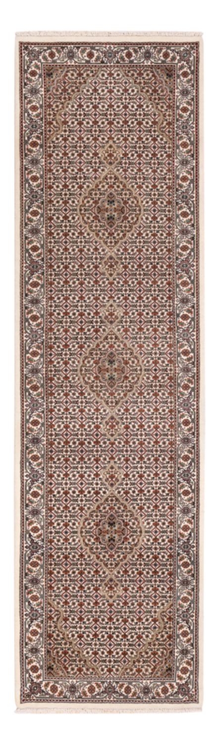 Loper Oosters tapijt - Tabriz - 315 x 84 cm - donker beige